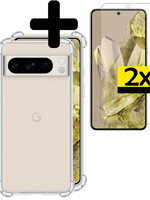 LUQ LUQ Google Pixel 8 Pro Hoesje Shockproof Met 2x Screenprotector