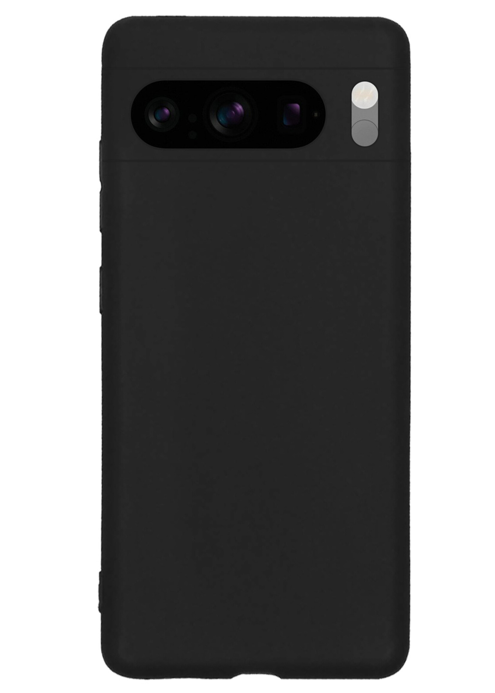 LUQ Hoesje Geschikt voor Google Pixel 8 Pro Hoesje Siliconen Case - Hoes Geschikt voor Google Pixel 8 Pro Hoes Siliconen - Zwart