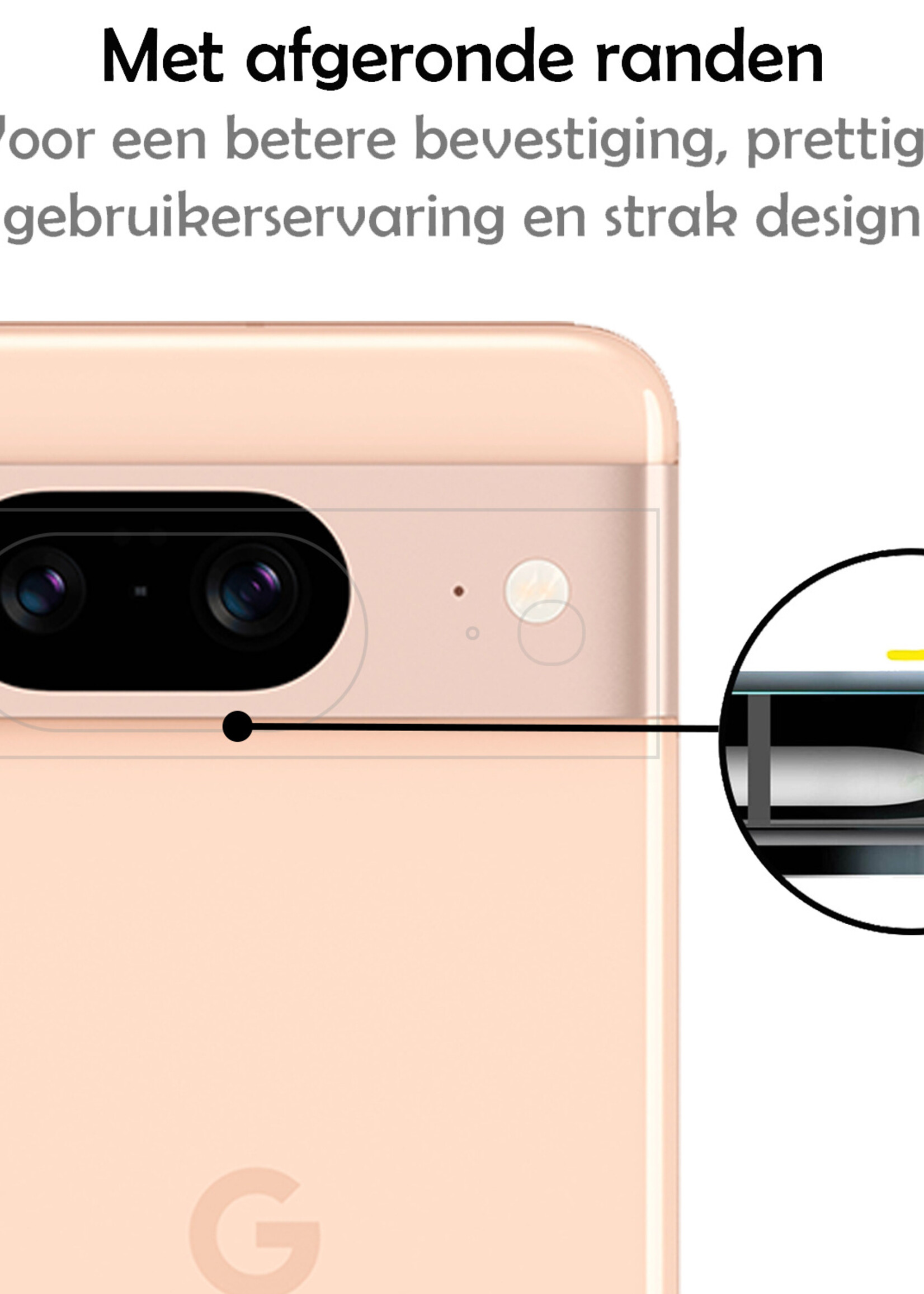 LUQ Screenprotector Geschikt voor Google Pixel 8 Camera Screenprotector Tempered Glass - Screenprotector Geschikt voor Google Pixel 8 Screenprotector Camera Screenprotector
