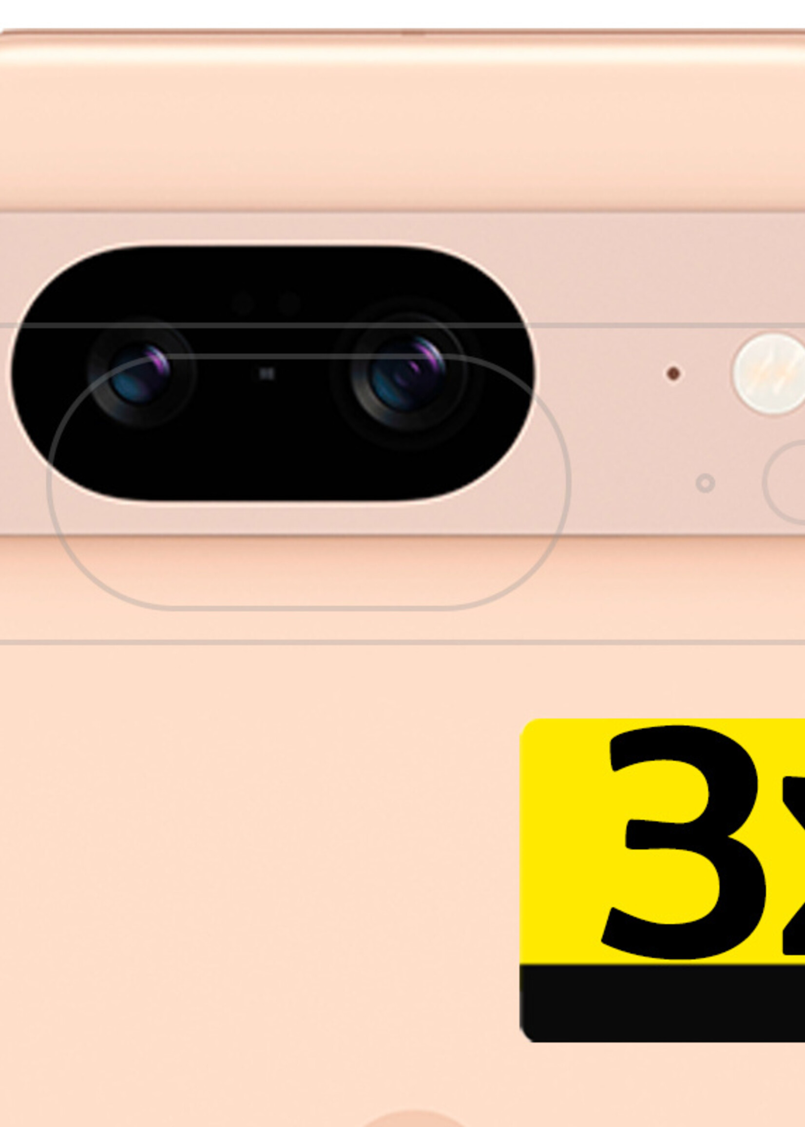 LUQ Screenprotector Geschikt voor Google Pixel 8 Camera Screenprotector Tempered Glass - Screenprotector Geschikt voor Google Pixel 8 Screenprotector Camera Screenprotector - 3 Stuks