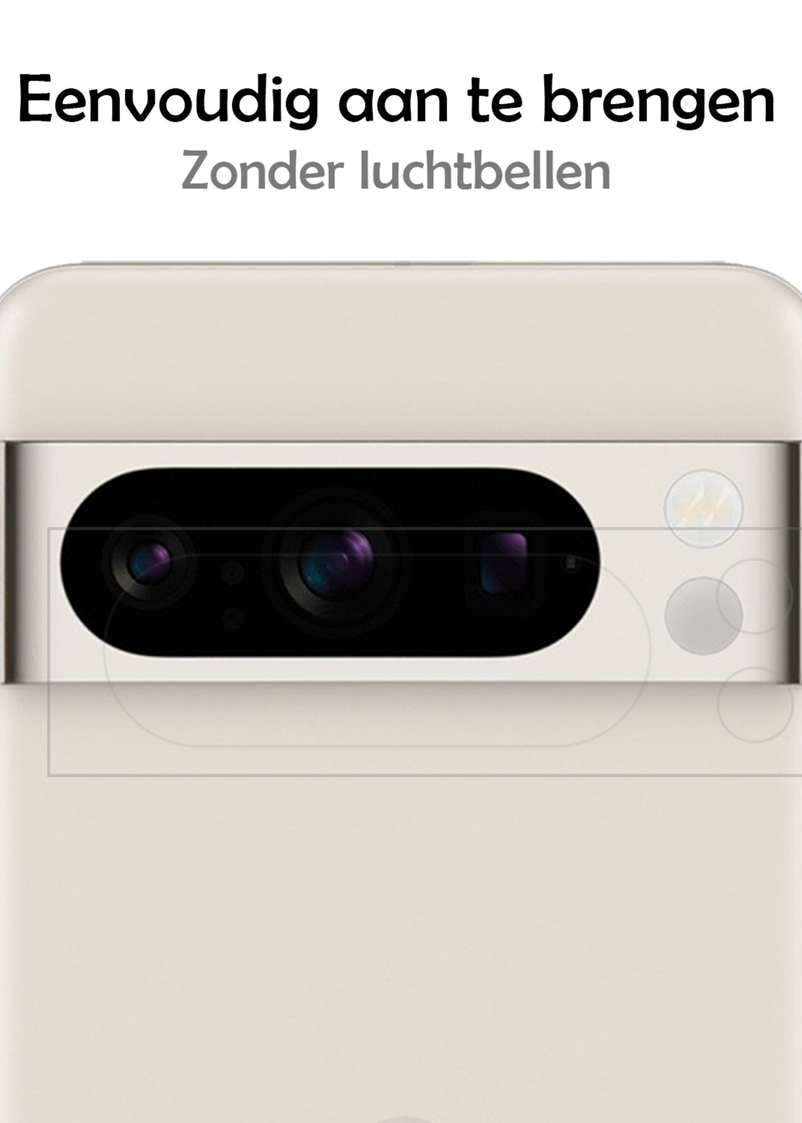 LUQ Screenprotector Geschikt voor Google Pixel 8 Pro Camera Screenprotector Tempered Glass - Screenprotector Geschikt voor Google Pixel 8 Pro Screenprotector Camera Screenprotector - 3 Stuks