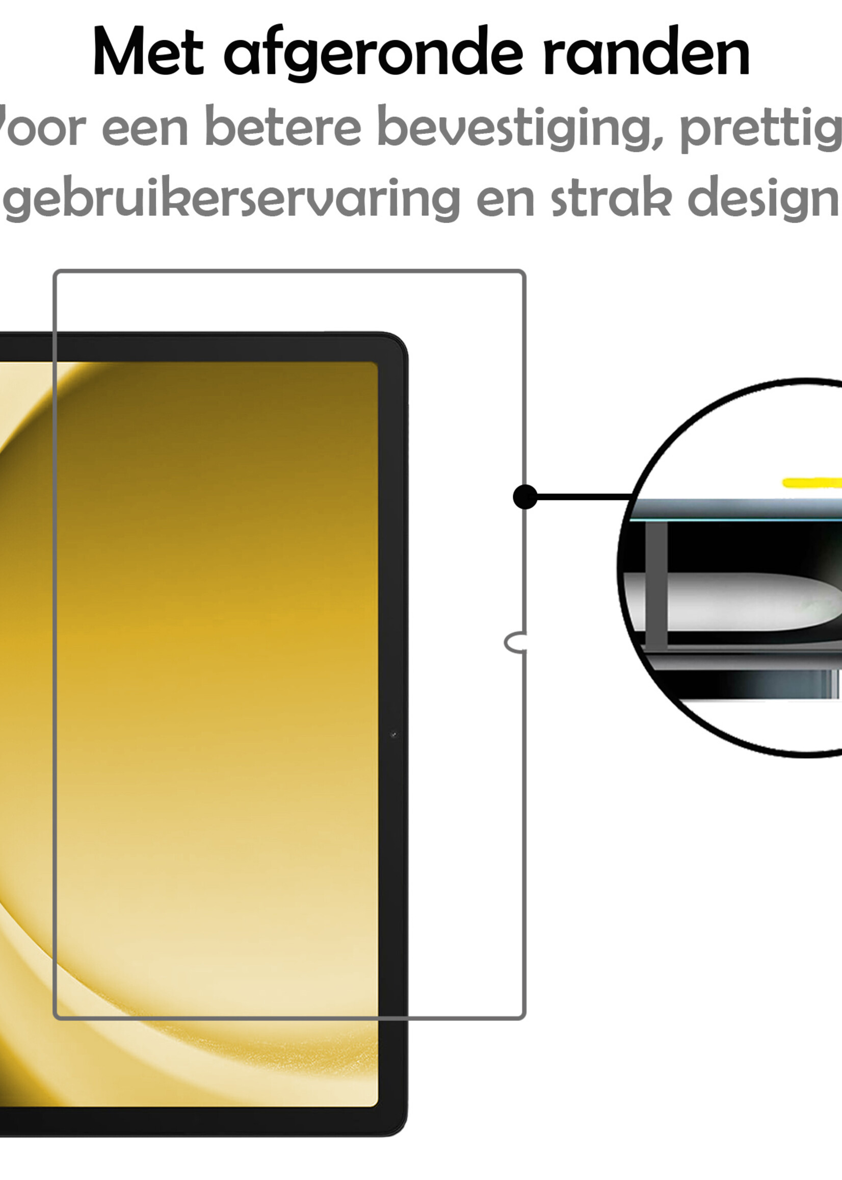 LUQ Screenprotector Geschikt voor Samsung Galaxy Tab A9 Plus Screenprotector Bescherm Glas Tempered Glass Screen Protector - Screen Protector Geschikt voor Samsung Galaxy Tab A9 Plus Screenprotector - 2 Stuks