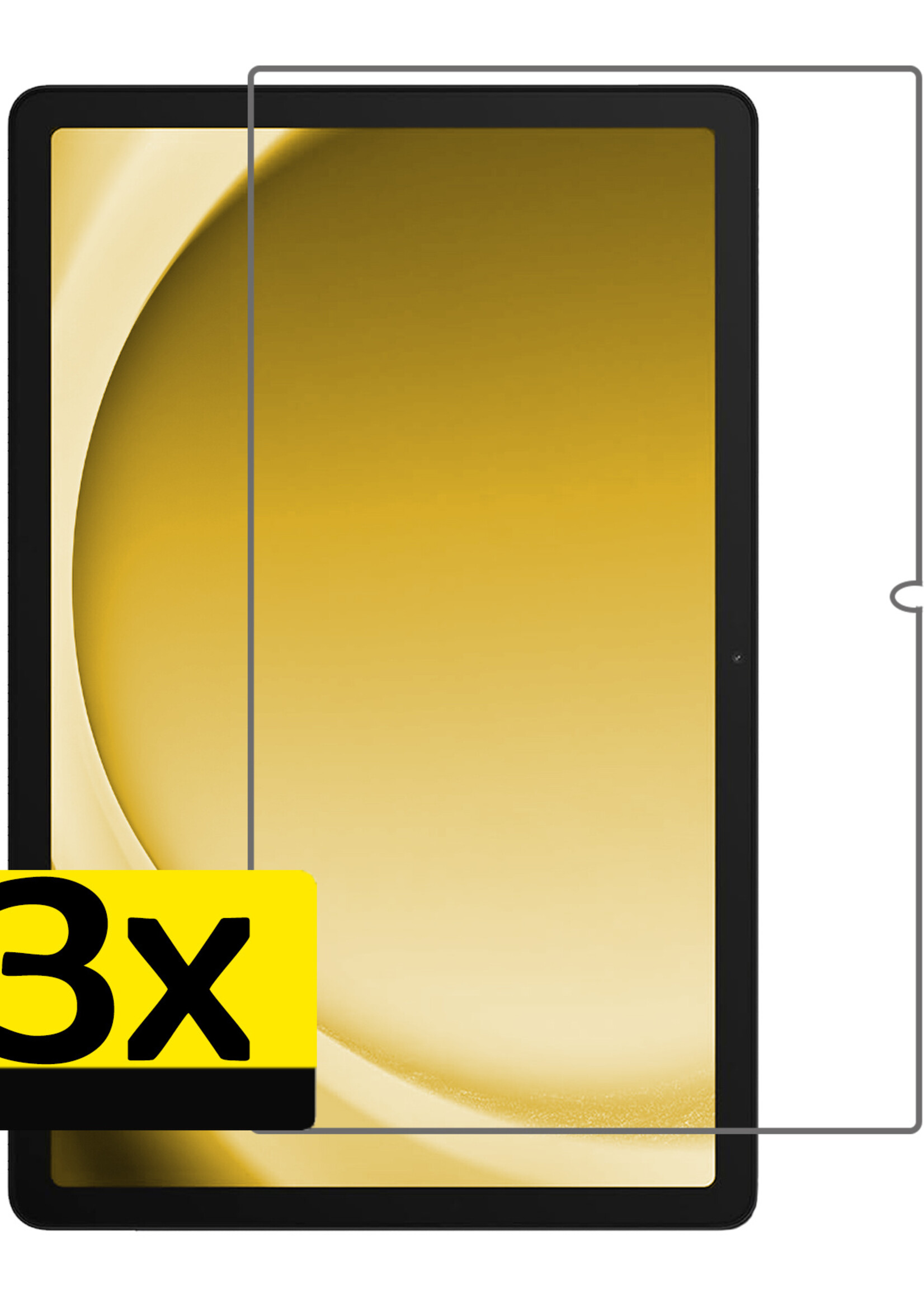 LUQ Screenprotector Geschikt voor Samsung Galaxy Tab A9 Plus Screenprotector Bescherm Glas Tempered Glass Screen Protector - Screen Protector Geschikt voor Samsung Galaxy Tab A9 Plus Screenprotector - 3 Stuks
