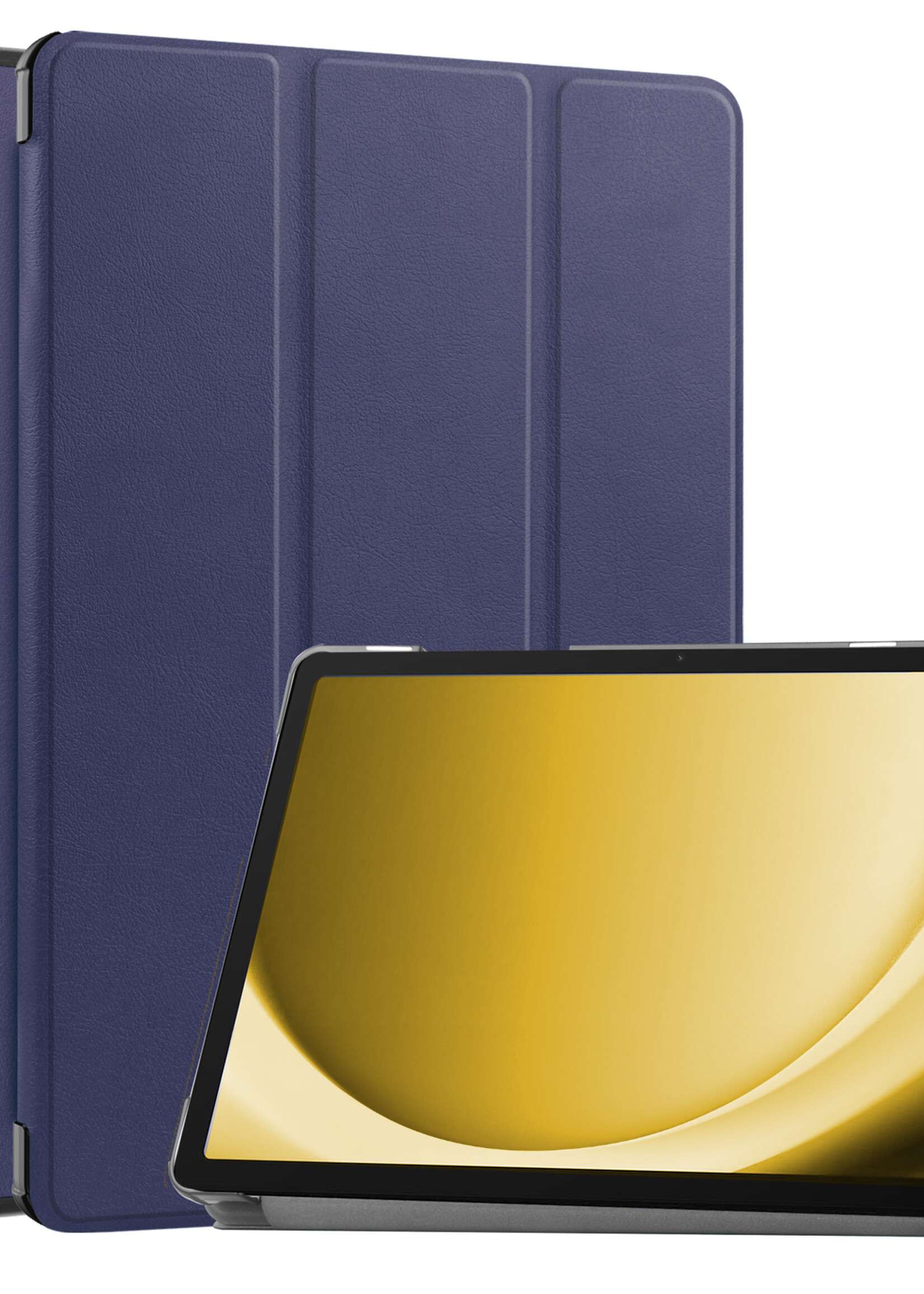 LUQ Hoes Geschikt voor Samsung Galaxy Tab A9 Hoes Luxe Hoesje Book Case - Hoesje Geschikt voor Samsung Tab A9 Hoes Cover - Donkerblauw