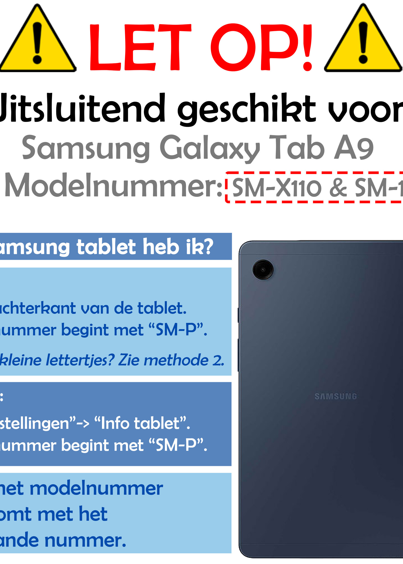 LUQ Hoes Geschikt voor Samsung Galaxy Tab A9 Hoes Luxe Hoesje Book Case - Hoesje Geschikt voor Samsung Tab A9 Hoes Cover - Donkergroen