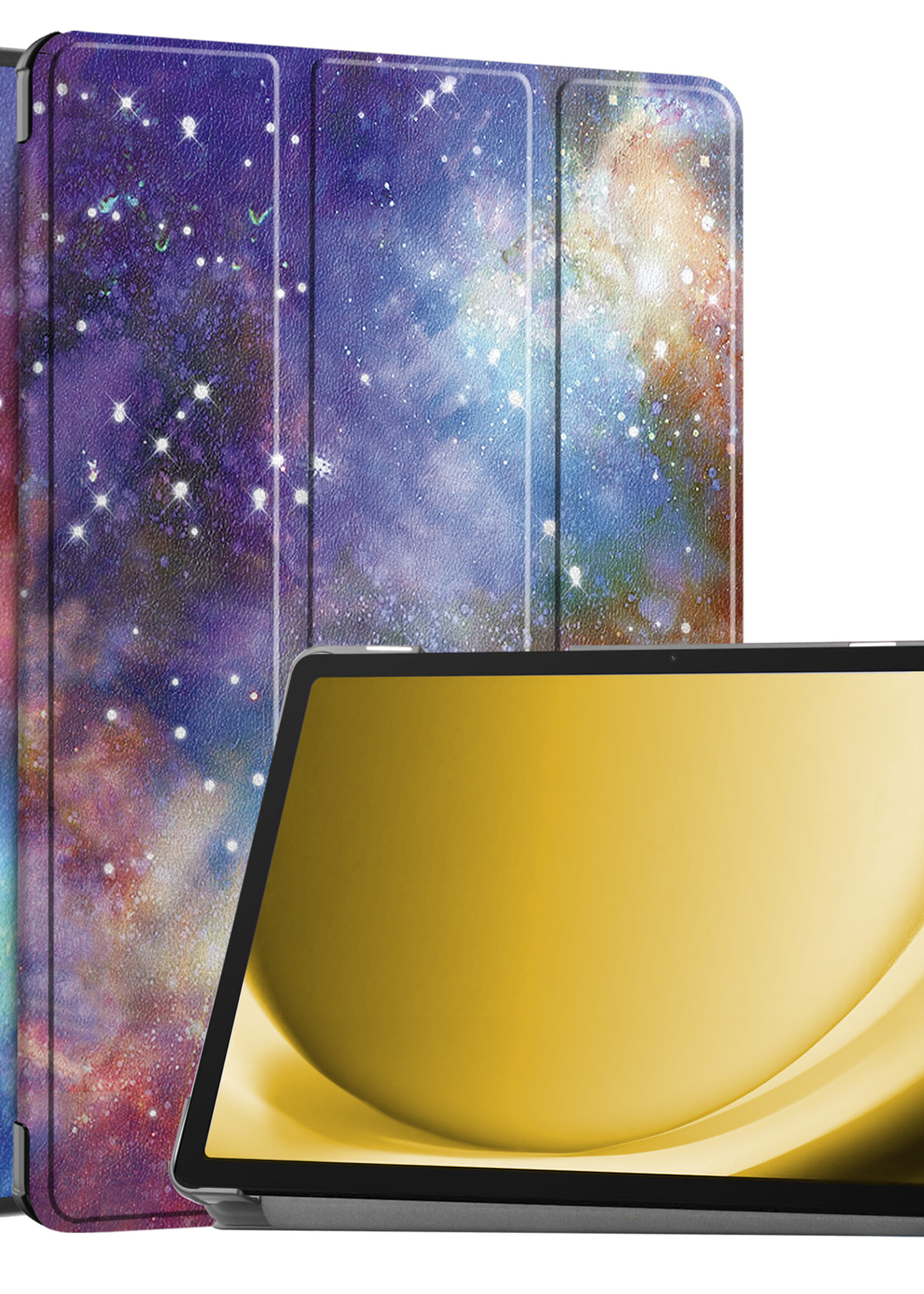 LUQ Hoes Geschikt voor Samsung Galaxy Tab A9 Hoes Luxe Hoesje Book Case - Hoesje Geschikt voor Samsung Tab A9 Hoes Cover - Galaxy