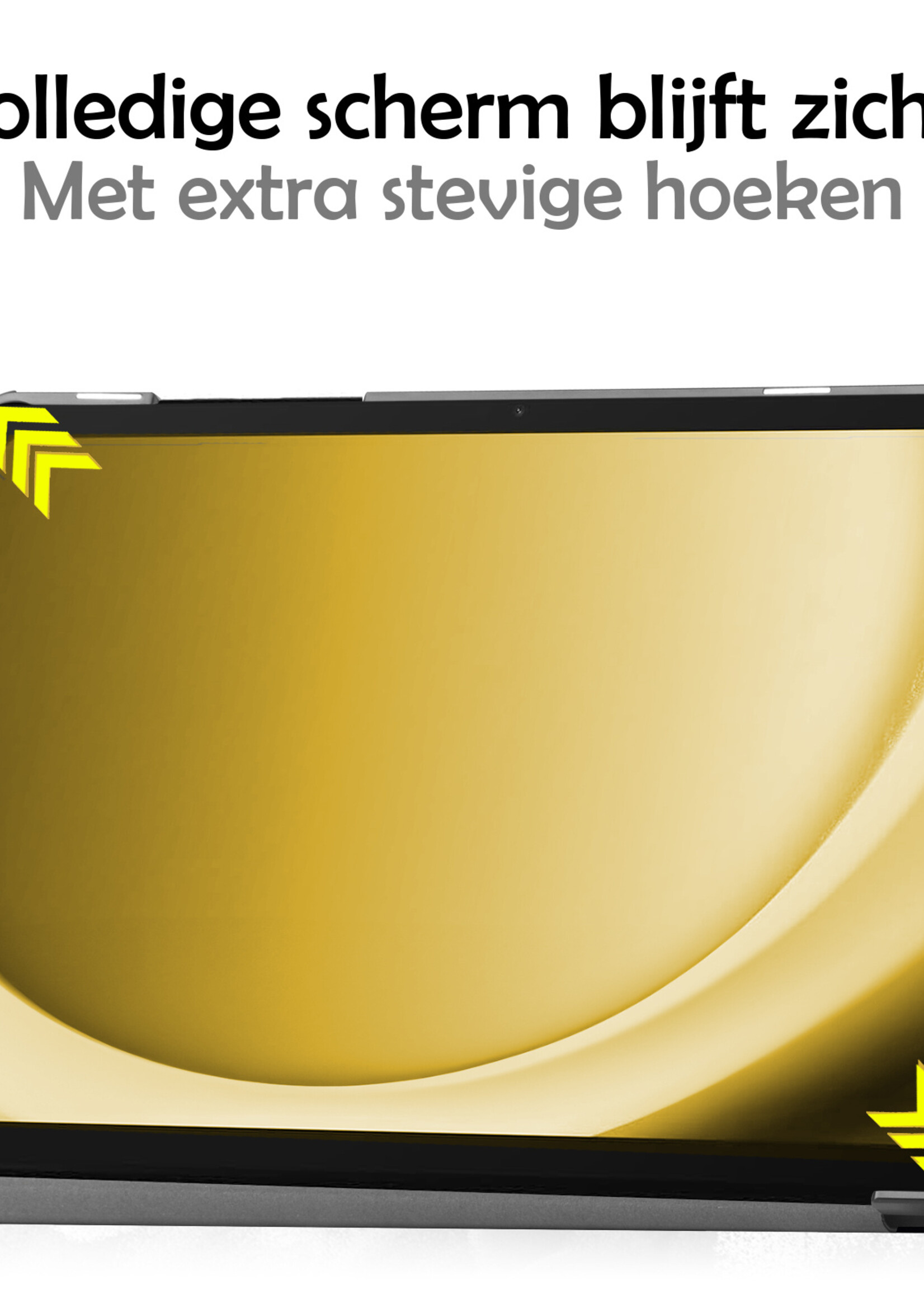 LUQ Hoes Geschikt voor Samsung Galaxy Tab A9 Hoes Luxe Hoesje Book Case - Hoesje Geschikt voor Samsung Tab A9 Hoes Cover - Don't Touch Me