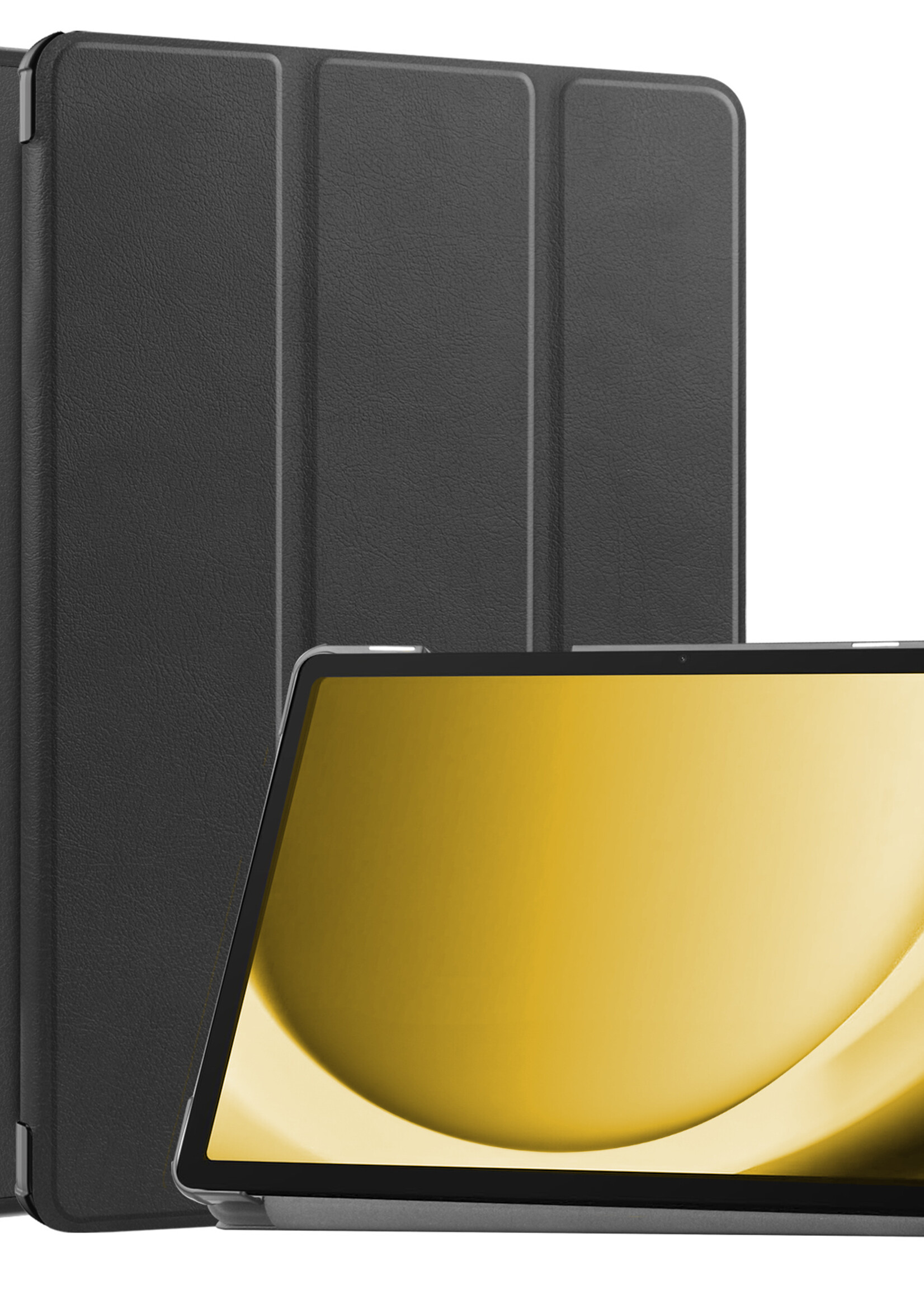 LUQ Hoes Geschikt voor Samsung Galaxy Tab A9 Hoes Luxe Hoesje Book Case - Hoesje Geschikt voor Samsung Tab A9 Hoes Cover - Zwart