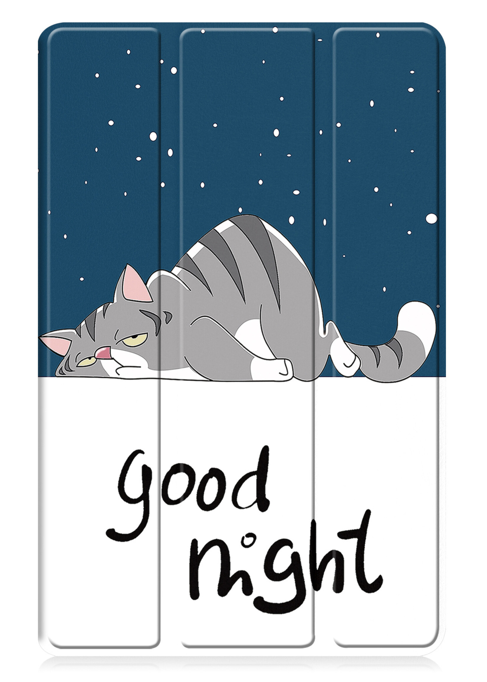 LUQ Hoes Geschikt voor Samsung Galaxy Tab A9 Hoes Luxe Hoesje Book Case Met Screenprotector - Hoesje Geschikt voor Samsung Tab A9 Hoes Cover - Kat