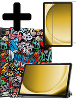 LUQ LUQ Samsung Galaxy Tab A9 Hoes Met Screenprotector - Graffity