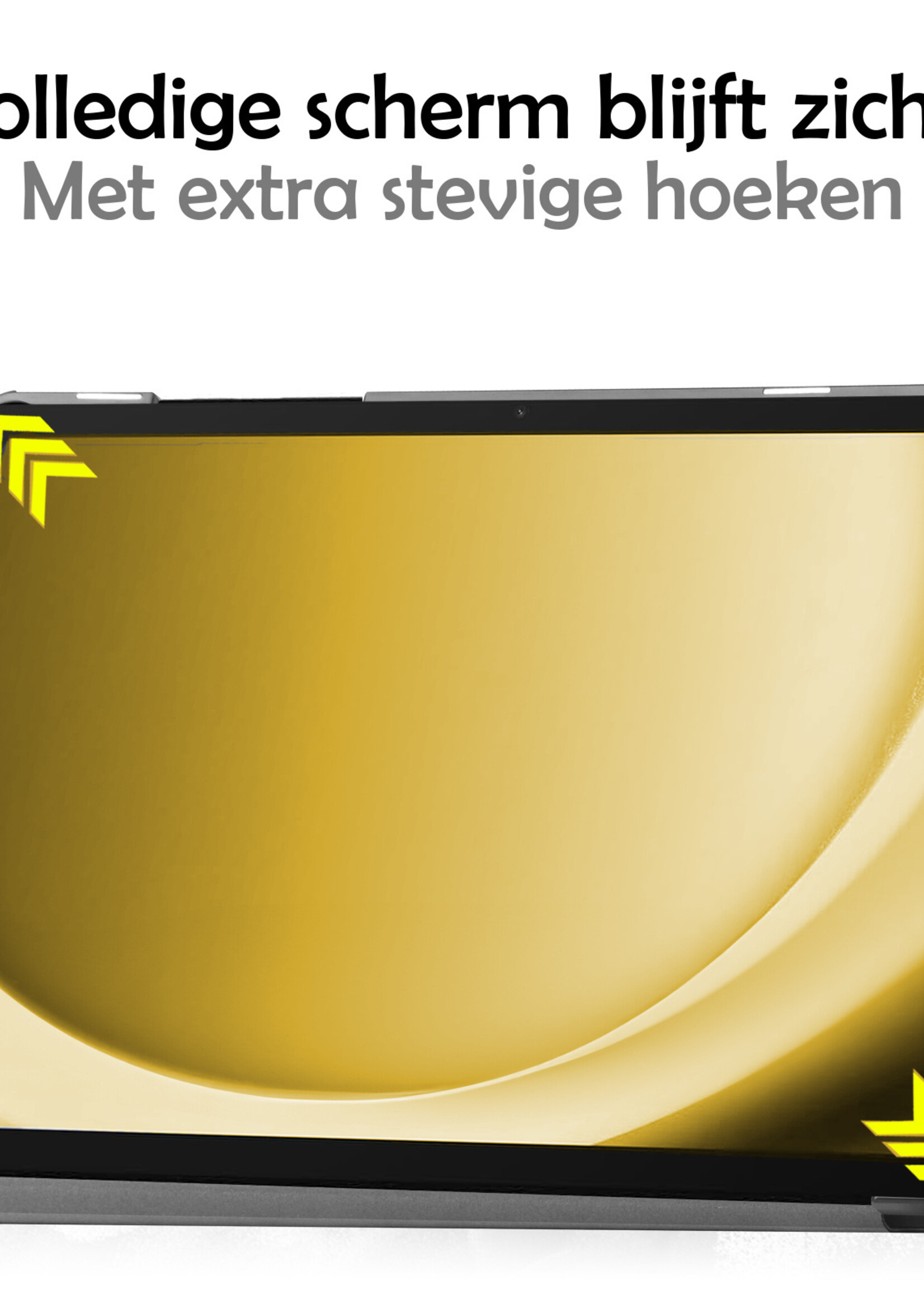 LUQ Hoes Geschikt voor Samsung Galaxy Tab A9 Plus Hoes Luxe Hoesje Book Case - Hoesje Geschikt voor Samsung Tab A9 Plus Hoes Cover - Grijs