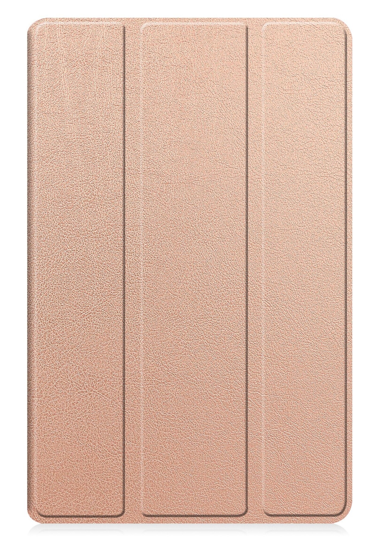 LUQ Hoes Geschikt voor Samsung Galaxy Tab A9 Plus Hoes Luxe Hoesje Book Case - Hoesje Geschikt voor Samsung Tab A9 Plus Hoes Cover - Rosé goud