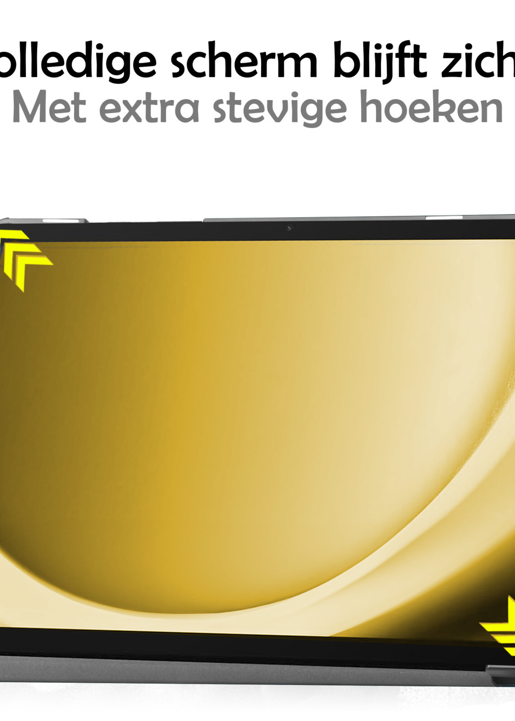 LUQ Hoes Geschikt voor Samsung Galaxy Tab A9 Plus Hoes Luxe Hoesje Book Case Met Screenprotector - Hoesje Geschikt voor Samsung Tab A9 Plus Hoes Cover - Donkergroen