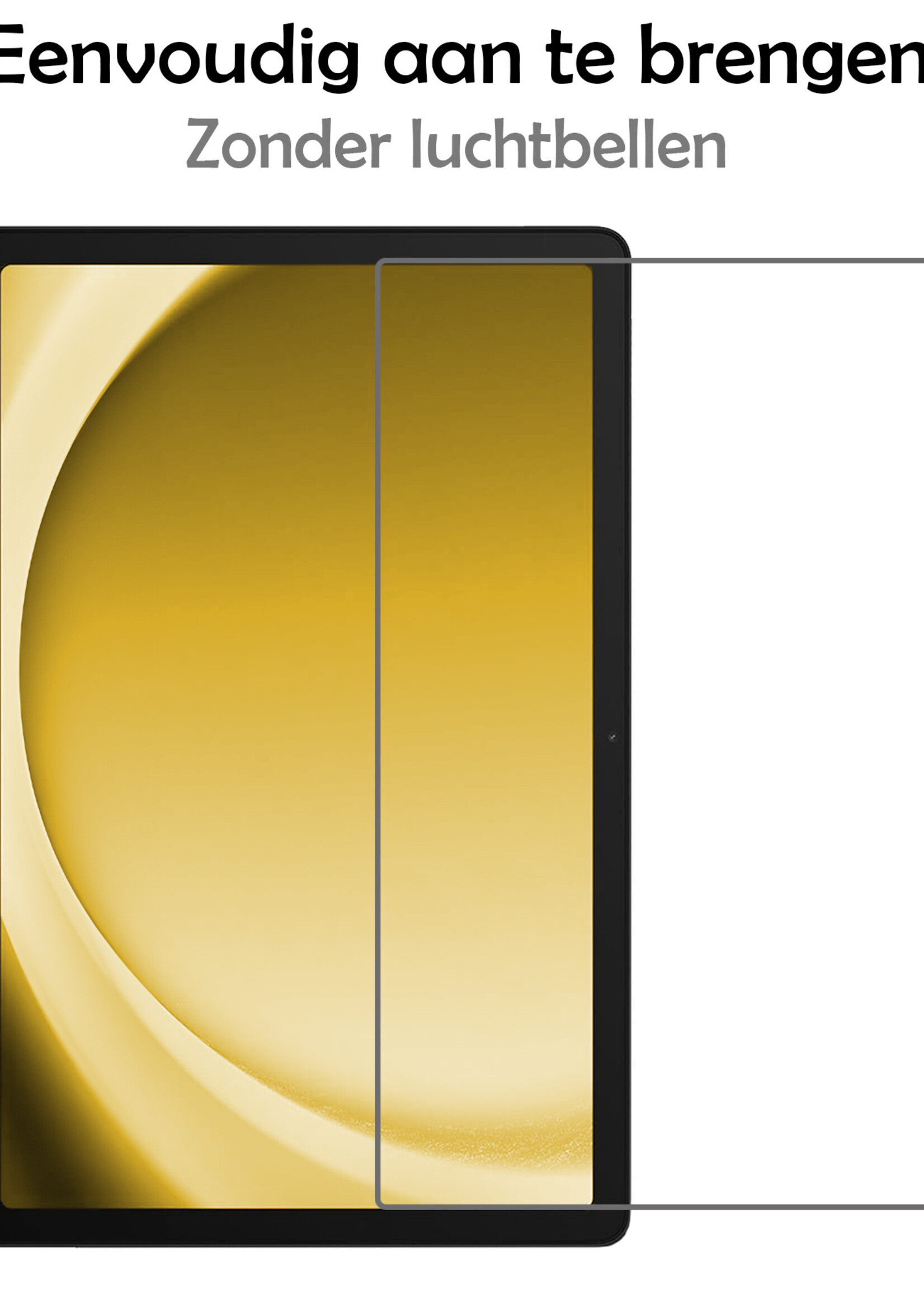 LUQ Hoes Geschikt voor Samsung Galaxy Tab A9 Plus Hoes Luxe Hoesje Book Case Met Screenprotector - Hoesje Geschikt voor Samsung Tab A9 Plus Hoes Cover - Kat