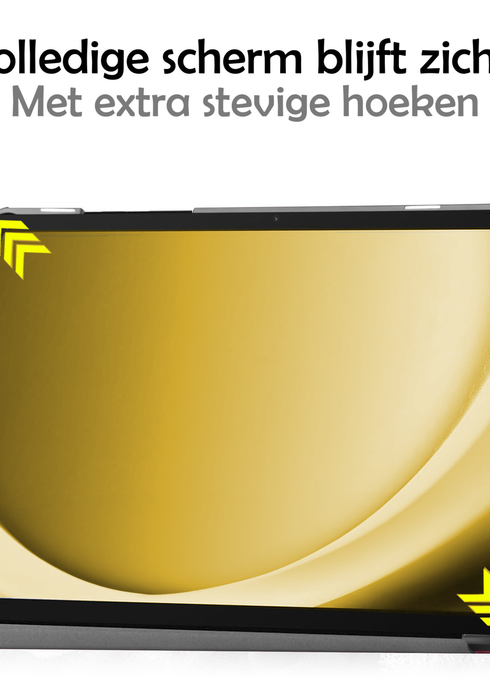 LUQ Hoes Geschikt voor Samsung Galaxy Tab A9 Plus Hoes Luxe Hoesje Book Case Met Screenprotector - Hoesje Geschikt voor Samsung Tab A9 Plus Hoes Cover - Paars