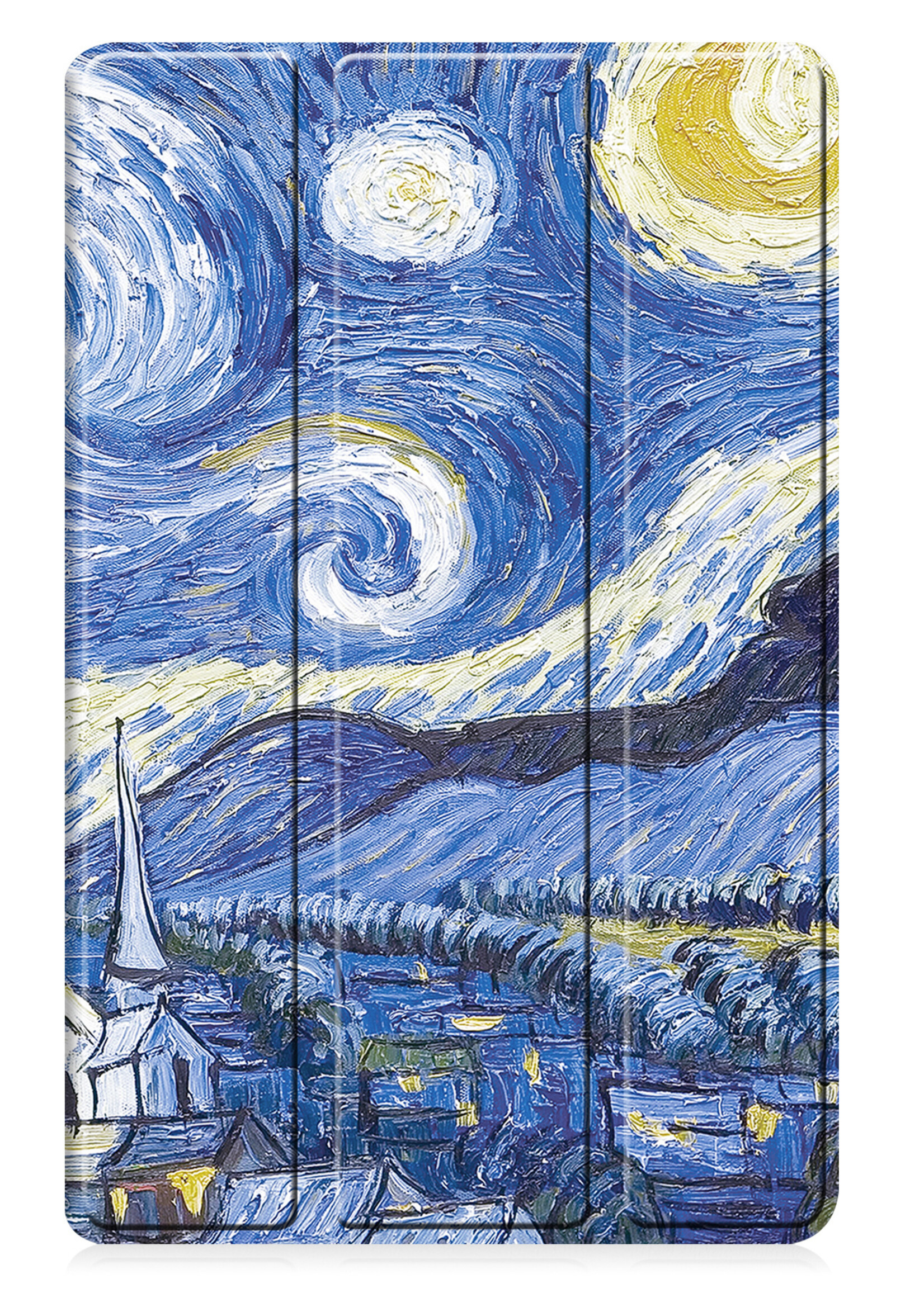 LUQ Hoes Geschikt voor Samsung Galaxy Tab A9 Plus Hoes Luxe Hoesje Book Case Met Screenprotector - Hoesje Geschikt voor Samsung Tab A9 Plus Hoes Cover - Sterrenhemel