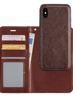LUQ LUQ iPhone X 2-in-1 Hoesje BookCase Uitneembaar - Bruin