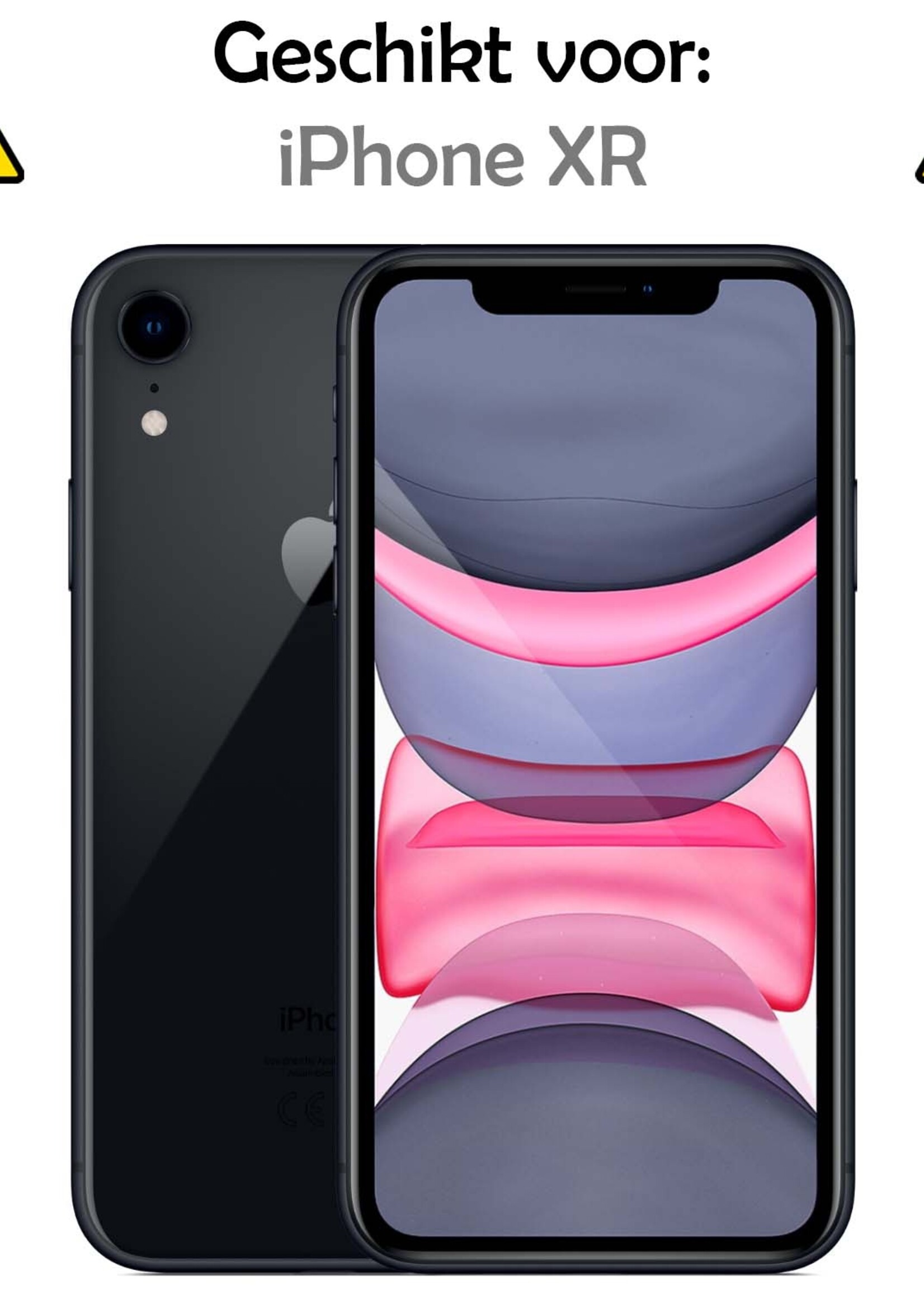 LUQ Hoesje Geschikt voor iPhone XR Hoesje Case Uitneembare Bookcase 2-in-1 Hoes - Hoes Geschikt voor iPhone XR Hoes Wallet Case Met Pasjeshouder Hoesje - Wit