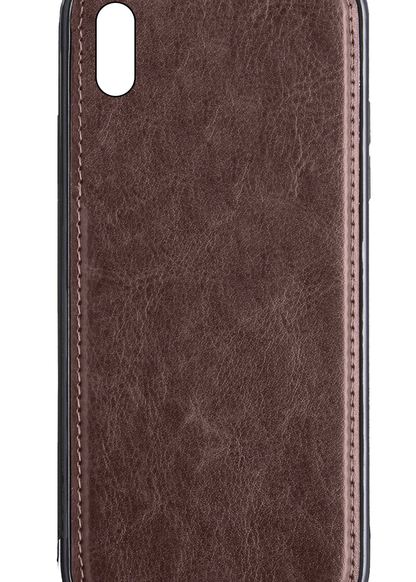 LUQ Hoesje Geschikt voor iPhone Xs Max Hoesje Case Uitneembare Bookcase 2-in-1 Hoes - Hoes Geschikt voor iPhone Xs Max Hoes Wallet Case Met Pasjeshouder Hoesje - Bruin