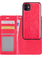 LUQ LUQ iPhone 12 Mini 2-in-1 Hoesje BookCase Uitneembaar - Donkerroze
