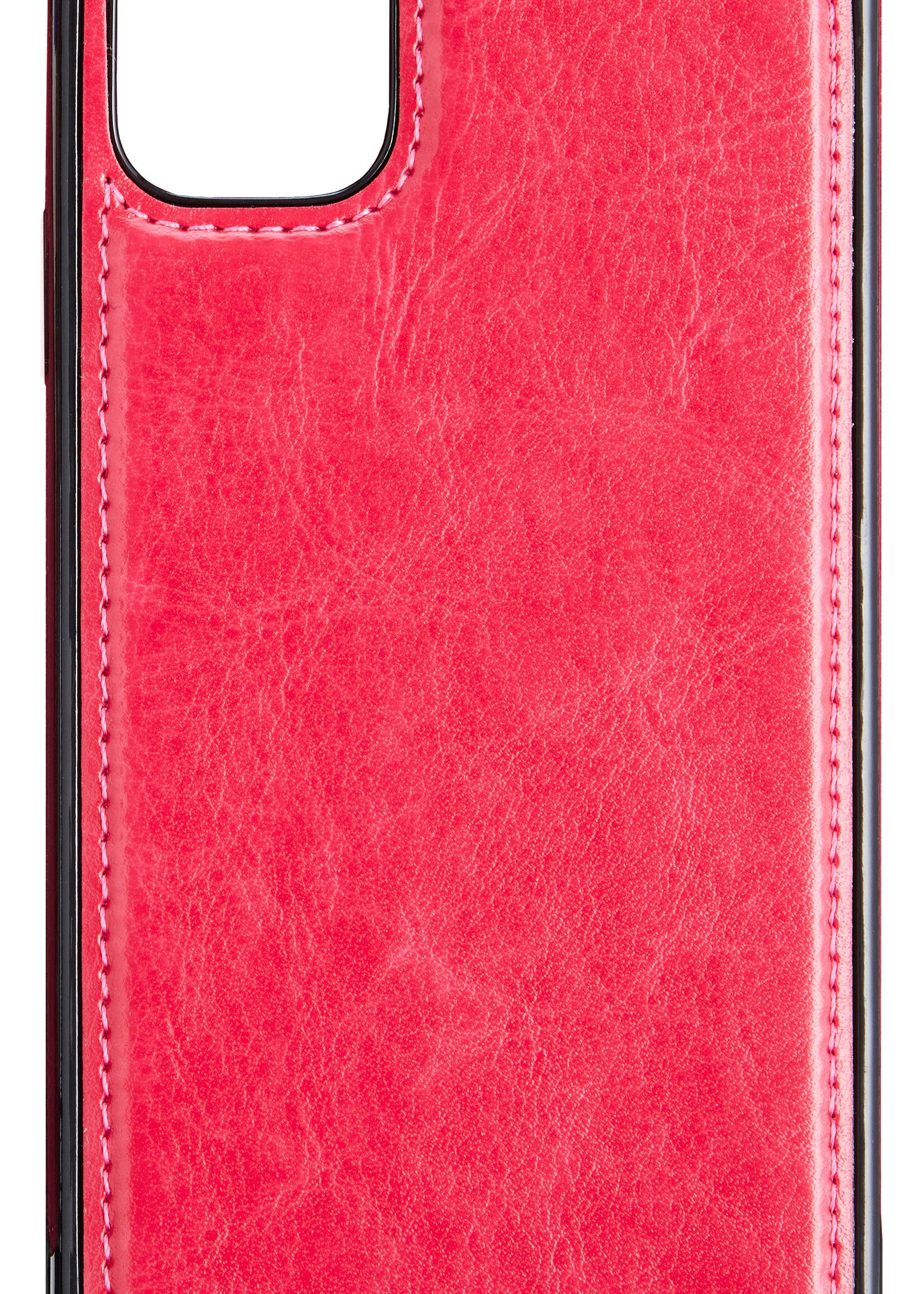 LUQ Hoesje Geschikt voor iPhone 12 Mini Hoesje Case Uitneembare Bookcase 2-in-1 Hoes - Hoes Geschikt voor iPhone 12 Mini Hoes Wallet Case Met Pasjeshouder Hoesje - Donkerroze