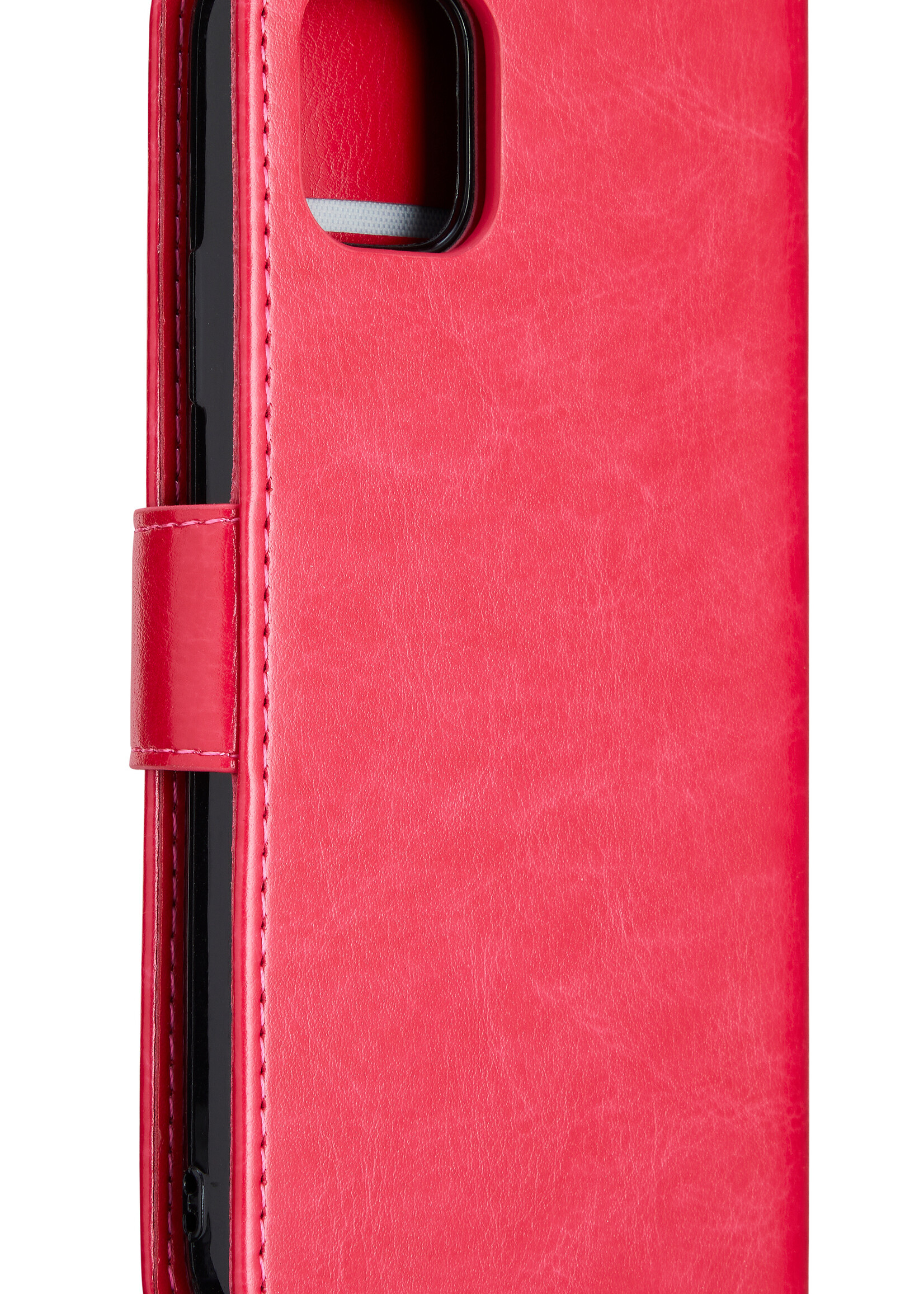 LUQ Hoesje Geschikt voor iPhone 12 Mini Hoesje Case Uitneembare Bookcase 2-in-1 Hoes - Hoes Geschikt voor iPhone 12 Mini Hoes Wallet Case Met Pasjeshouder Hoesje - Donkerroze