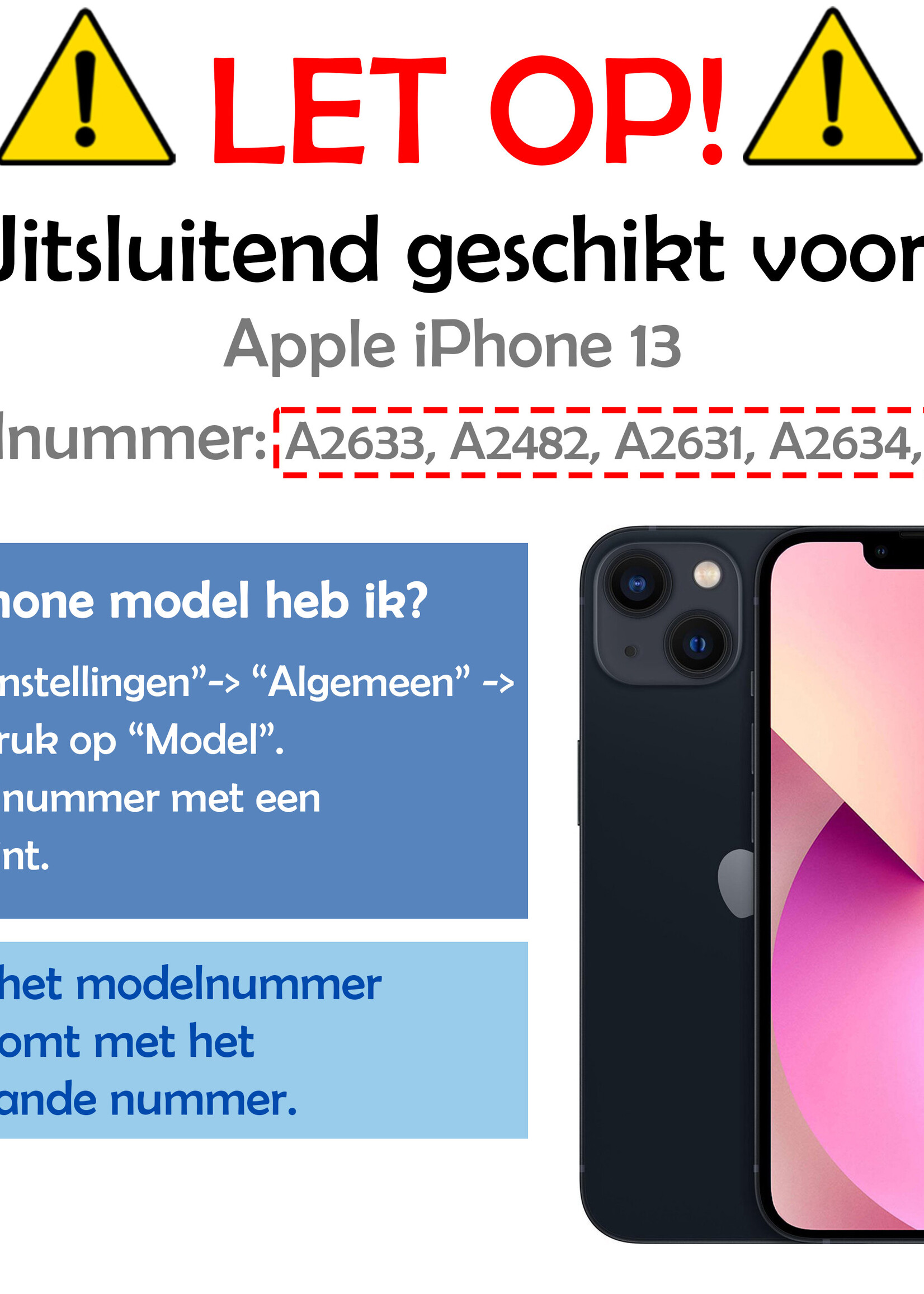 LUQ Hoesje Geschikt voor iPhone 13 Hoesje Case Uitneembare Bookcase 2-in-1 Hoes - Hoes Geschikt voor iPhone 13 Hoes Wallet Case Met Pasjeshouder Hoesje - Bruin