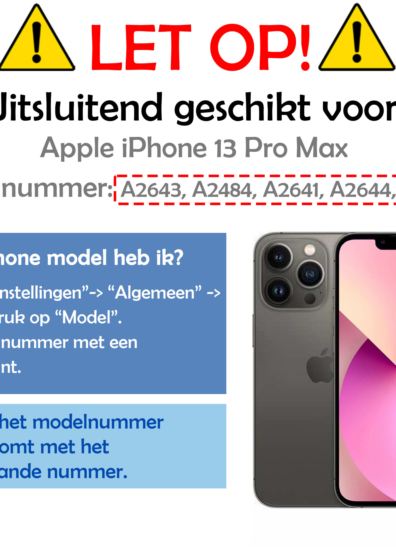 LUQ Hoesje Geschikt voor iPhone 13 Pro Max Hoesje Case Uitneembare Bookcase 2-in-1 Hoes - Hoes Geschikt voor iPhone 13 Pro Max Hoes Wallet Case Met Pasjeshouder Hoesje - Zwart