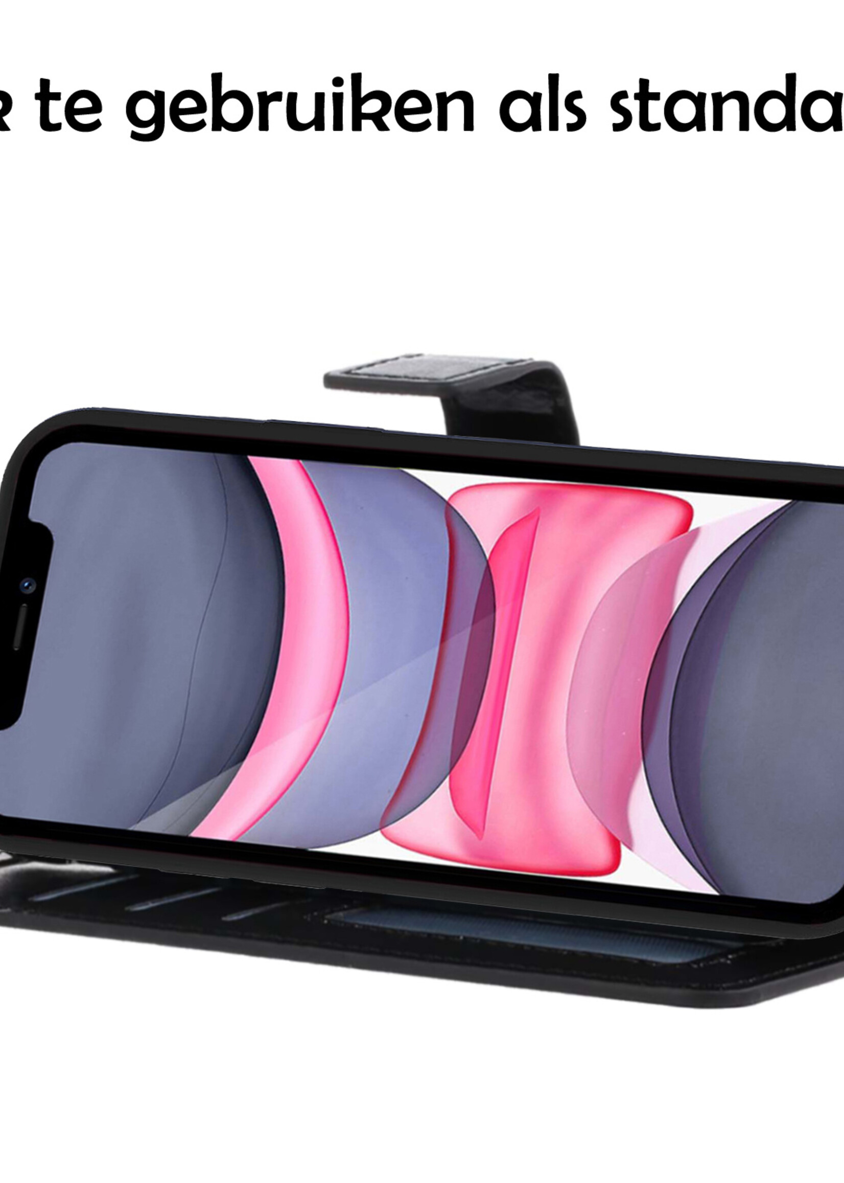 LUQ Hoesje Geschikt voor iPhone 11 Pro Max Hoesje Case Uitneembare Bookcase 2-in-1 Hoes - Hoes Geschikt voor iPhone 11 Pro Max Hoes Wallet Case Met Pasjeshouder Hoesje - Zwart