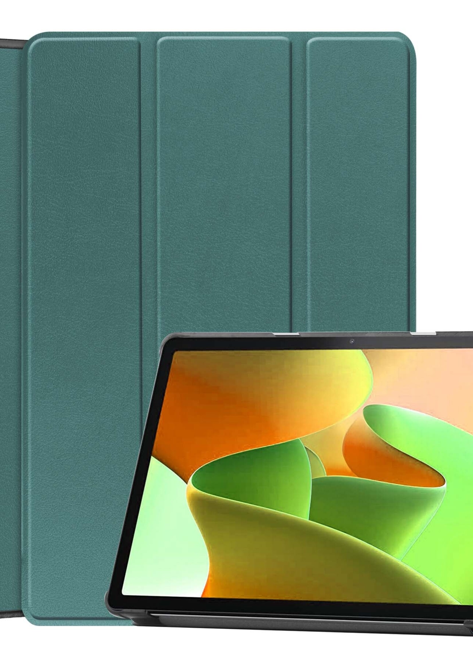 LUQ Hoes Geschikt voor Lenovo Tab M10 (3rd gen) Hoes Luxe Hoesje Book Case - Hoesje Geschikt voor Lenovo Tab M10 (3e gen) Hoes Cover - Donkergroen