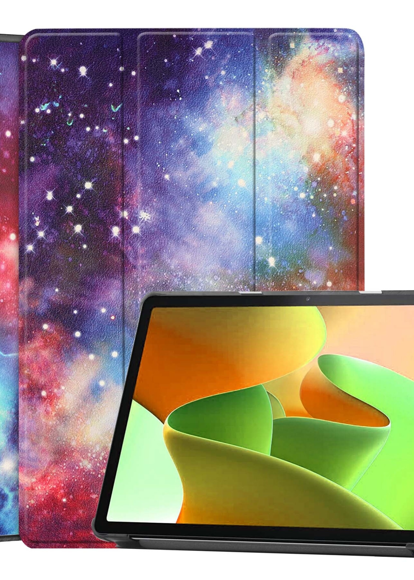 LUQ Hoes Geschikt voor Lenovo Tab M10 (3rd gen) Hoes Luxe Hoesje Book Case - Hoesje Geschikt voor Lenovo Tab M10 (3e gen) Hoes Cover - Galaxy