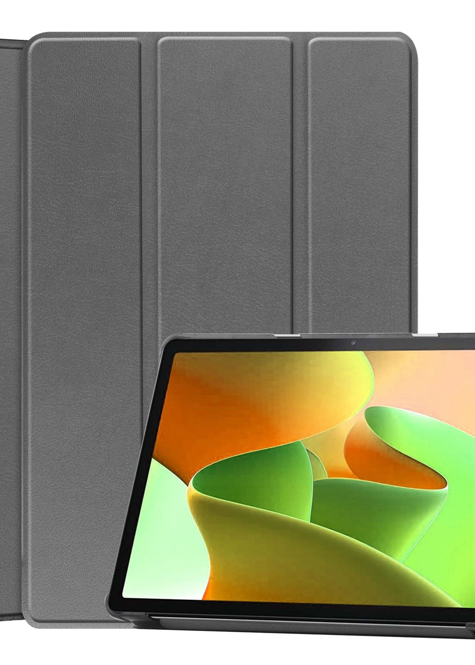LUQ Hoes Geschikt voor Lenovo Tab M10 (3rd gen) Hoes Luxe Hoesje Book Case - Hoesje Geschikt voor Lenovo Tab M10 (3e gen) Hoes Cover - Grijs