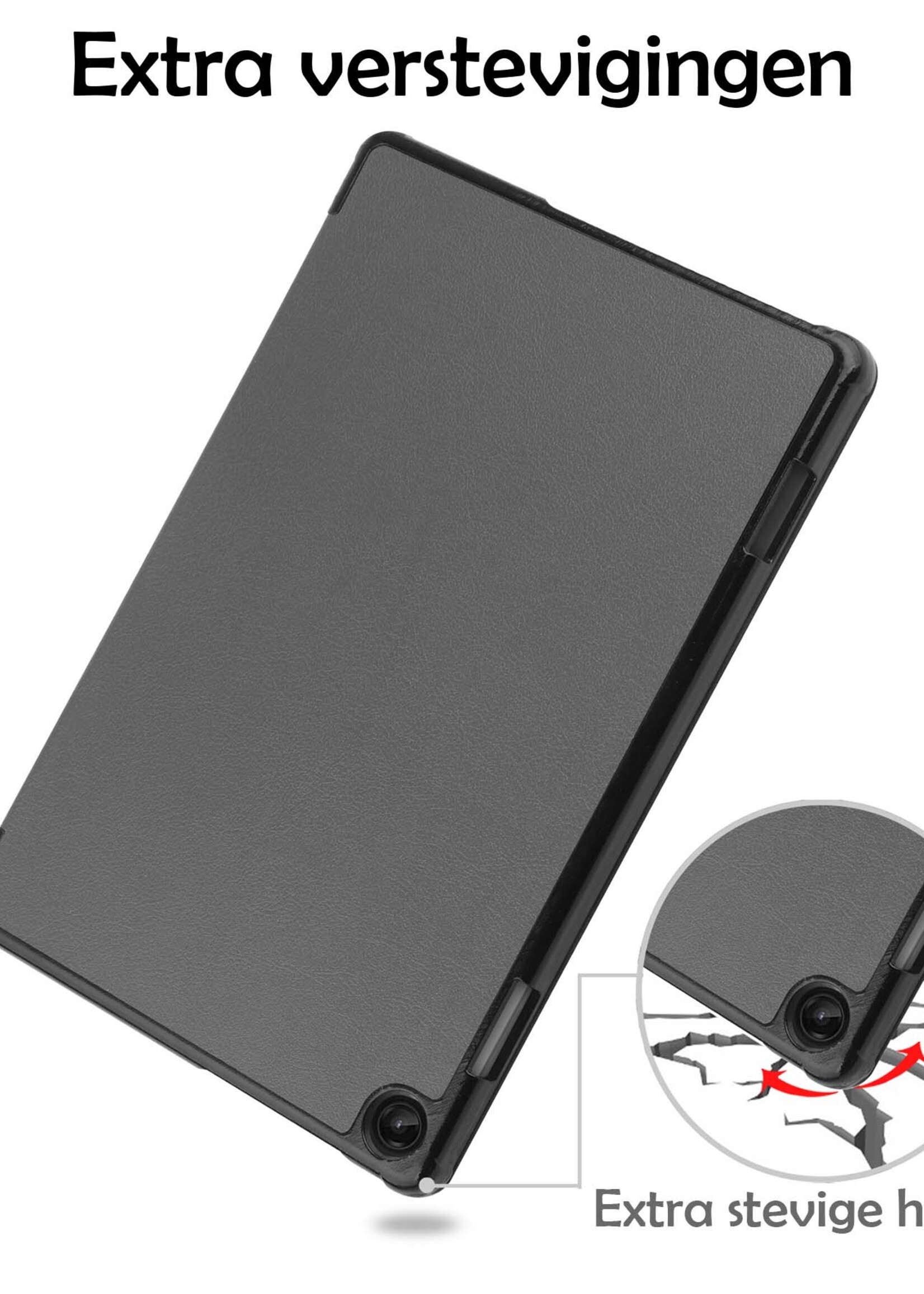 LUQ Hoes Geschikt voor Lenovo Tab M10 (3rd gen) Hoes Luxe Hoesje Book Case - Hoesje Geschikt voor Lenovo Tab M10 (3e gen) Hoes Cover - Grijs