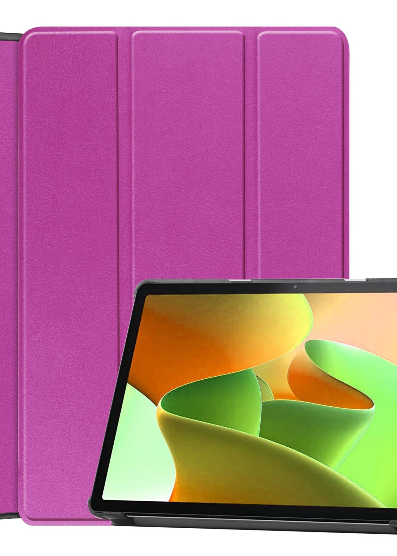 LUQ Hoes Geschikt voor Lenovo Tab M10 (3rd gen) Hoes Luxe Hoesje Book Case - Hoesje Geschikt voor Lenovo Tab M10 (3e gen) Hoes Cover - Paars