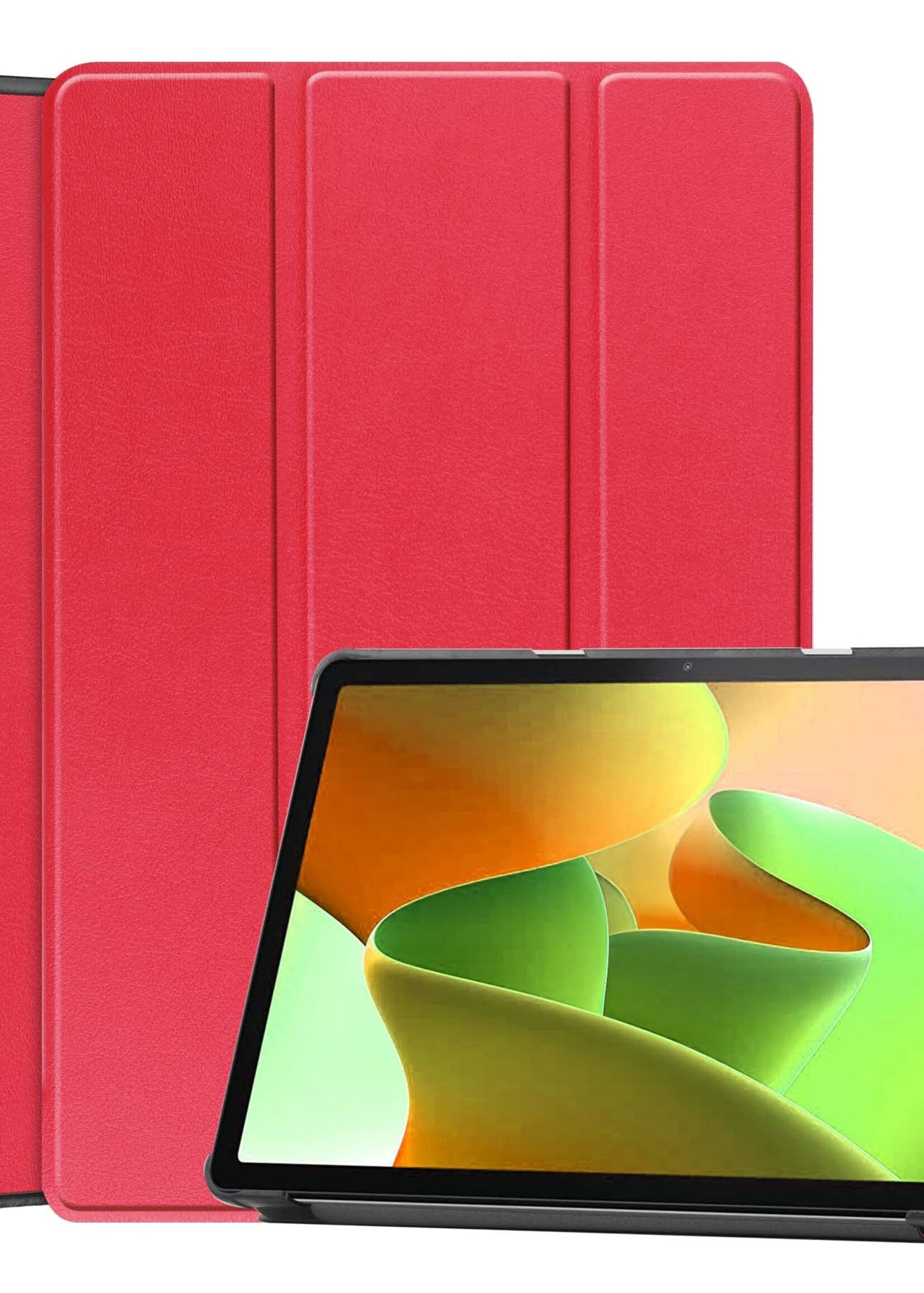 LUQ Hoes Geschikt voor Lenovo Tab M10 (3rd gen) Hoes Luxe Hoesje Book Case - Hoesje Geschikt voor Lenovo Tab M10 (3e gen) Hoes Cover - Rood