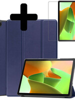 LUQ LUQ Lenovo Tab M10 (Gen 3) Hoesje Met Screenprotector - Donkerblauw