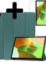 LUQ LUQ Lenovo Tab M10 (Gen 3) Hoesje Met Screenprotector - Donkergroen