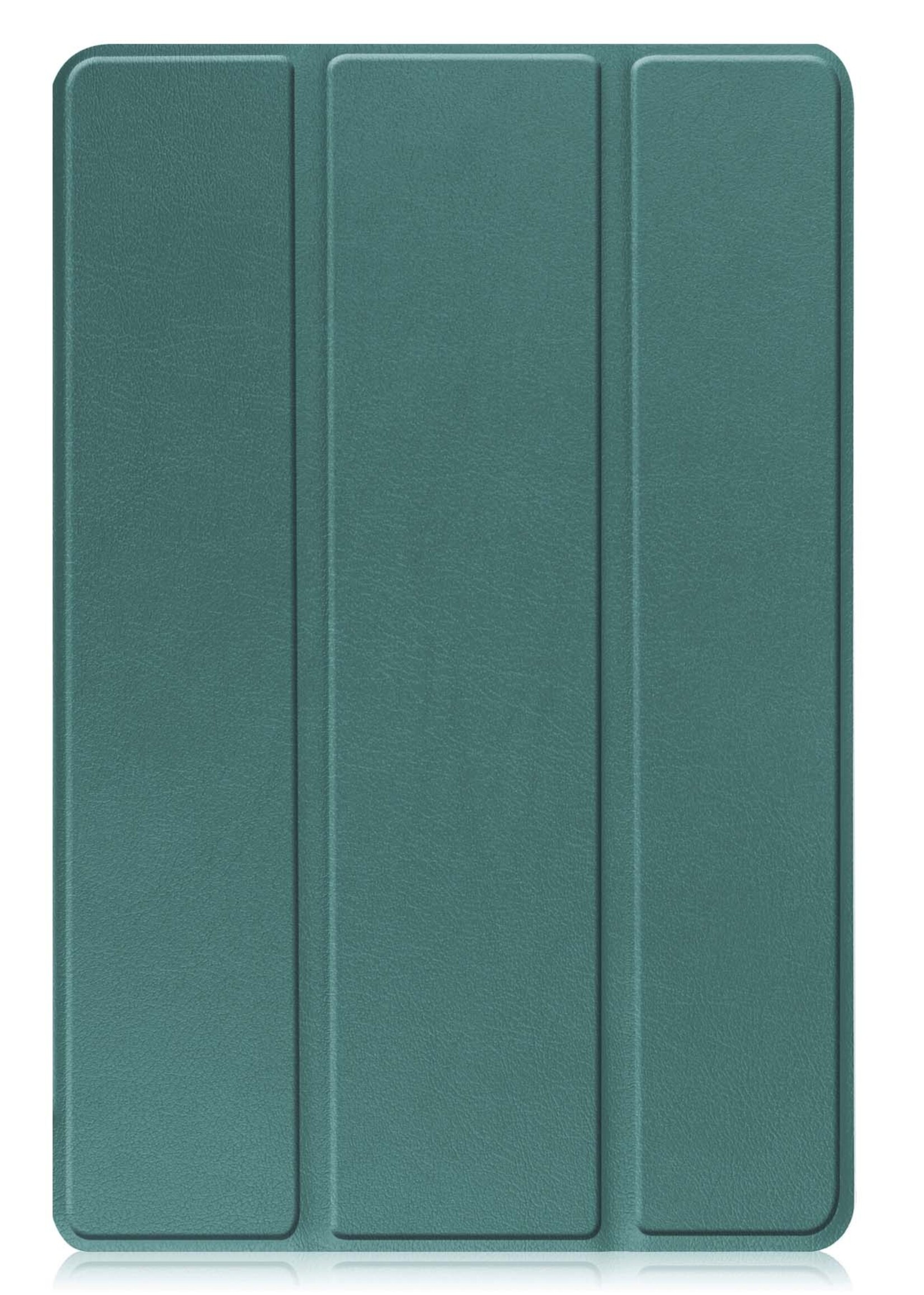 LUQ Hoes Geschikt voor Lenovo Tab M10 (3rd gen) Hoes Luxe Hoesje Book Case Met Screenprotector - Hoesje Geschikt voor Lenovo Tab M10 (3e gen) Hoes Cover - Donkergroen