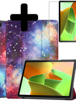 LUQ LUQ Lenovo Tab M10 (Gen 3) Hoesje Met Screenprotector - Galaxy