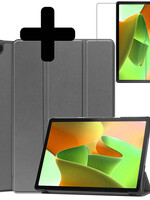 LUQ LUQ Lenovo Tab M10 (Gen 3) Hoesje Met Screenprotector - Grijs