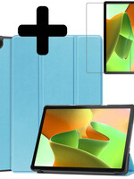 LUQ LUQ Lenovo Tab M10 (Gen 3) Hoesje Met Screenprotector - Lichtblauw