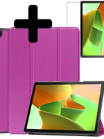 LUQ LUQ Lenovo Tab M10 (Gen 3) Hoesje Met Screenprotector - Paars