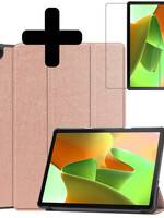 LUQ LUQ Lenovo Tab M10 (Gen 3) Hoesje Met Screenprotector - Rose Goud