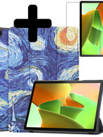 LUQ LUQ Lenovo Tab M10 (Gen 3) Hoesje Met Screenprotector - Sterrenhemel