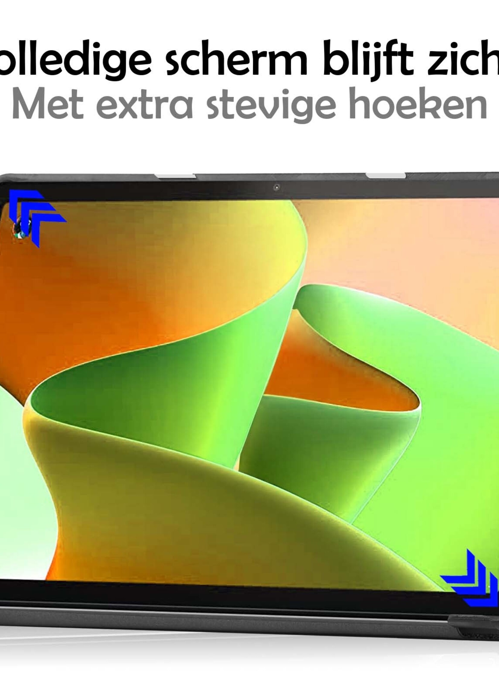 LUQ Hoes Geschikt voor Lenovo Tab M10 (3rd gen) Hoes Luxe Hoesje Book Case Met Screenprotector - Hoesje Geschikt voor Lenovo Tab M10 (3e gen) Hoes Cover - Sterrenhemel