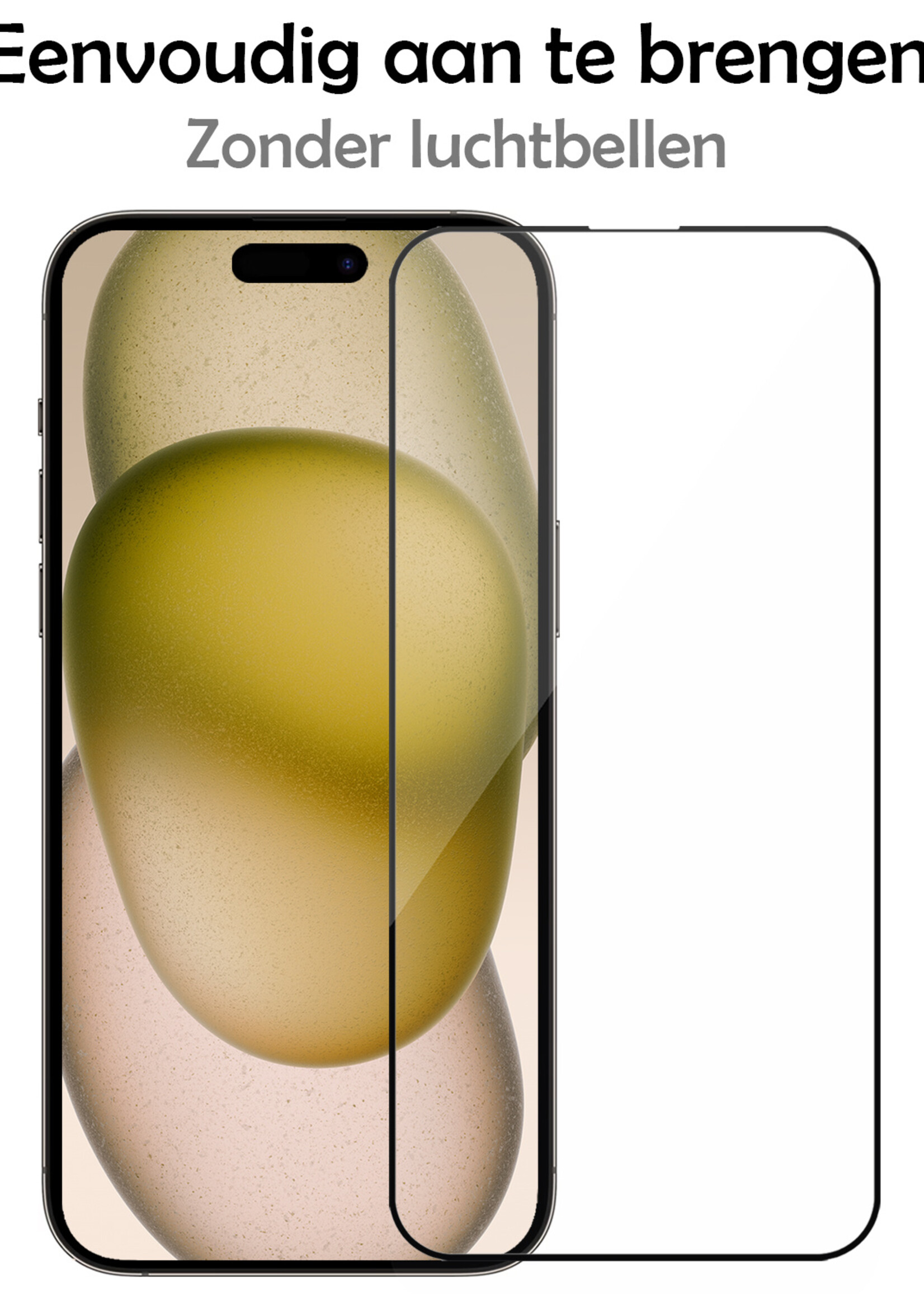 LUQ Screenprotector Geschikt voor iPhone 15 Pro Max Screenprotector Glas Full Cover - Screenprotector Geschikt voor iPhone 15 Pro Max Screenprotector Full Cover - 2 Stuks