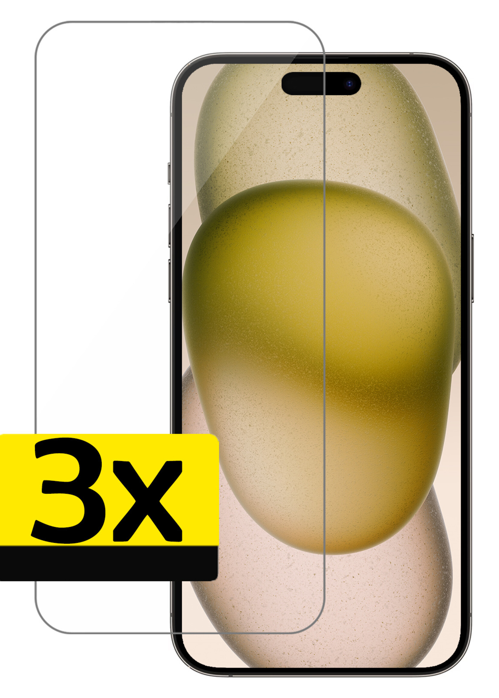 LUQ Screenprotector Geschikt voor iPhone 15 Pro Max Screenprotector Beschermglas Gehard Glas - Screenprotector Geschikt voor iPhone 15 Pro Max Screenprotector Glas - 3 Stuks