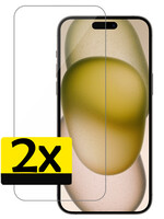 LUQ LUQ iPhone 15 Pro Screenprotector Glas Met Dichte Notch - 2 PACK