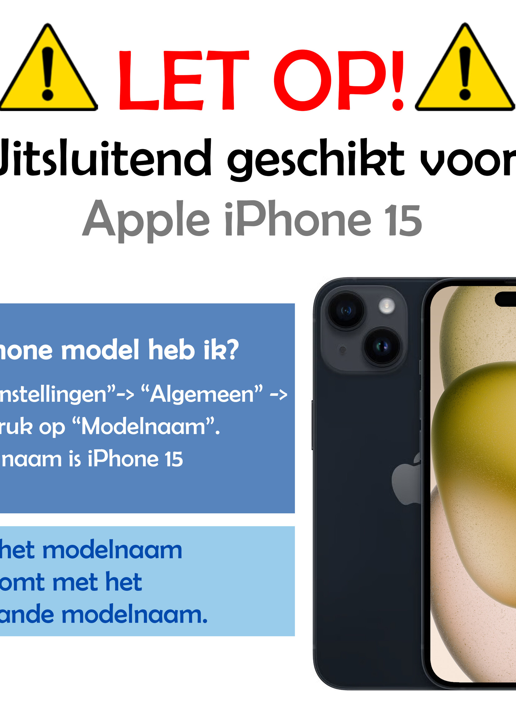 LUQ Screenprotector Geschikt voor iPhone 15 Screenprotector Beschermglas Gehard Glas - Screenprotector Geschikt voor iPhone 15 Screenprotector Glas