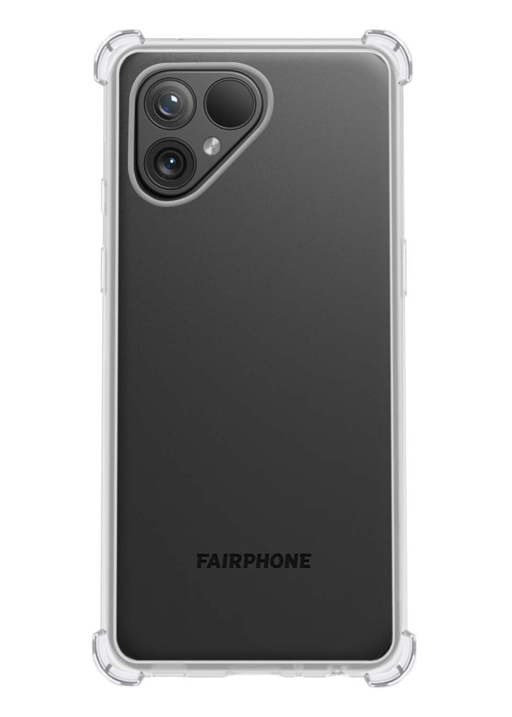 LUQ Hoesje Geschikt voor Fairphone 5 Hoesje Shockproof Case Siliconen - Hoes Geschikt voor Fairphone 5 Hoes Cover Siliconen - Transparant - 2 Stuks